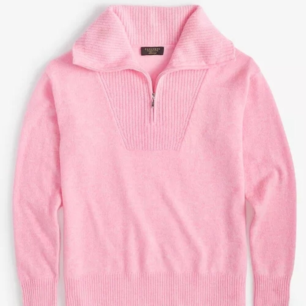Charter club Small bubble gum pink zipper sweater NWT